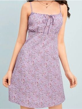 John Galt Brandy Melville Milkmaid Mini Sundress X/S tie front